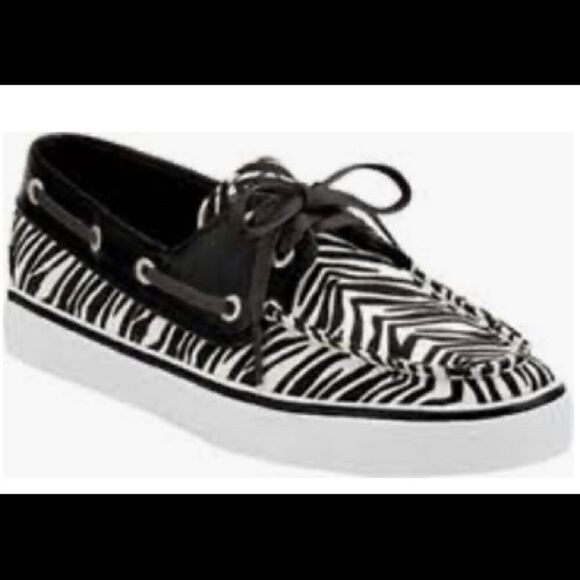 Sperry Shoes - Sperry zebra print boat shoes size 7